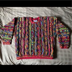 Authentic Coogi made in Australia patterned crewneck sweater